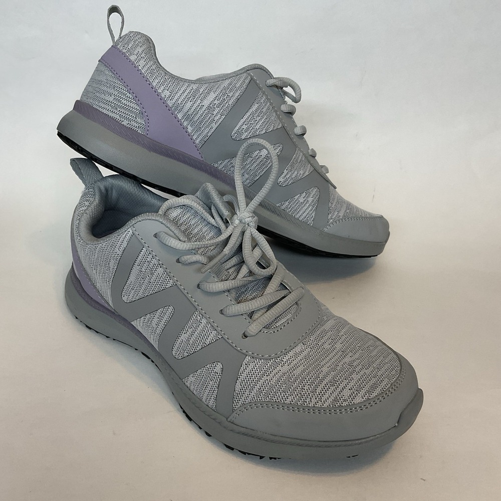 Vionic Kiara Shoes Women's 9,5 Gray Purple‎ Comfort Walking Orthotic Sneakers